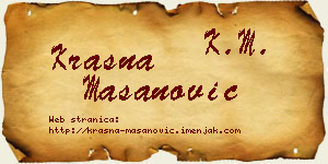 Krasna Mašanović vizit kartica